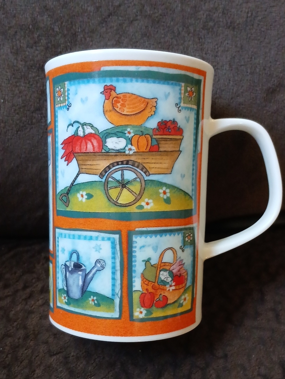 Dunoon Fine Bone China Home Grown Farm Chicken Rooster Mug Cup